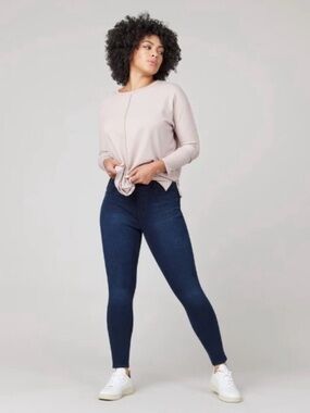 SPANX Jean-ish Ankle Leggings in Twilight Blue Size XL